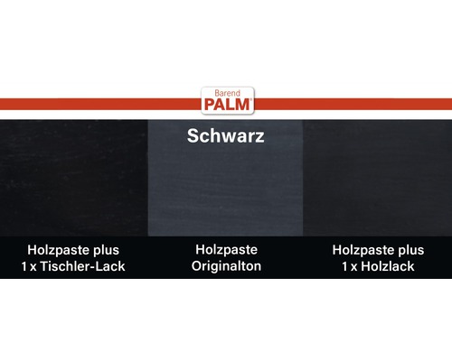 Barend Palm Holzpaste Schwarz Farbtonbeispiele