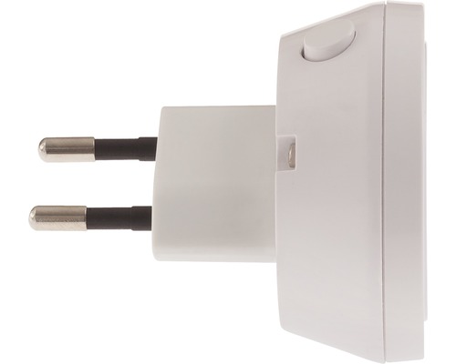 Weißer Stecker mit Schalter