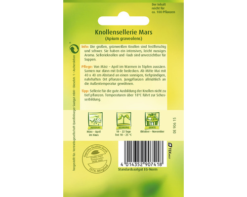 Samenpackung Knollensellerie Mars