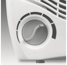 Detailansicht eines Heizlüfters mit Temperaturregler