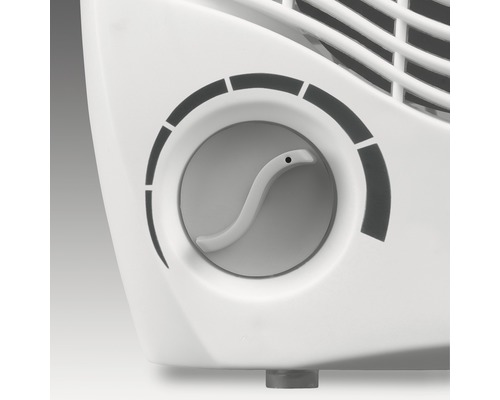 Detailansicht eines Heizlüfters mit Temperaturregler