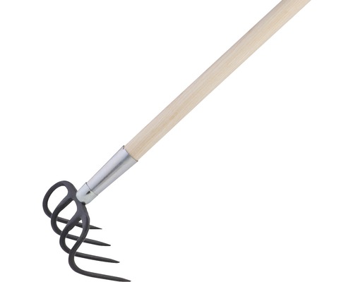 Gartenkralle mit Holzgriff für die Bodenbearbeitung