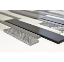 Mosaikfliese aus Glas und Naturstein