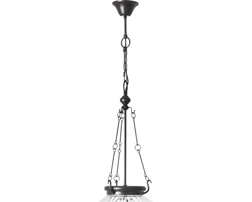 Hängeleuchte mit Kette und Glasschirm