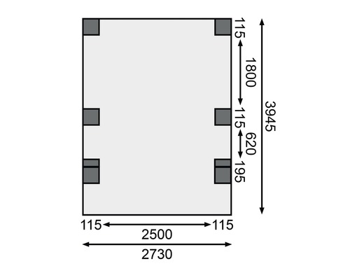 Grundriss mit Maßangaben
