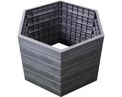 Sechseckiger Pflanzkübel aus Kunststoff