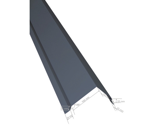 Illustration eines Kantenschutzprofils mit Maßangaben