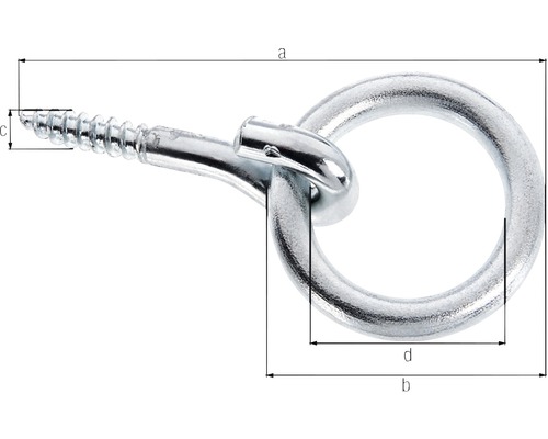 Metall Ringschraube mit Holzgewinde