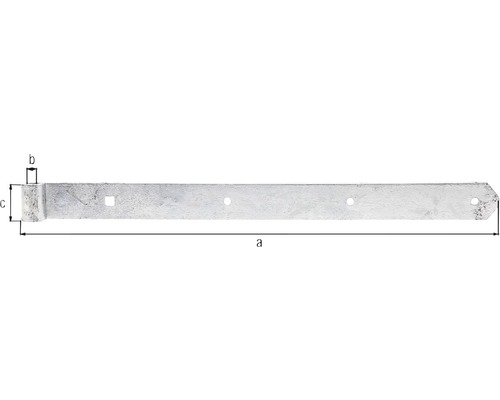 Gerader Riegel mit Scharnierband zur Befestigung