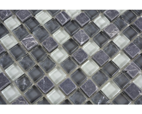 Mosaikfliese aus Glas und Stein