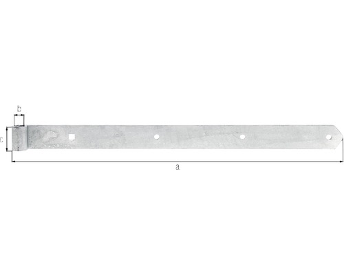 Gerades Scharnierband aus Metall mit Löchern