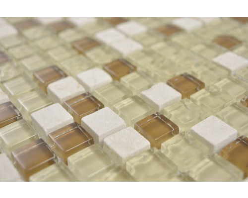 Mosaikfliesen aus Glas und Stein