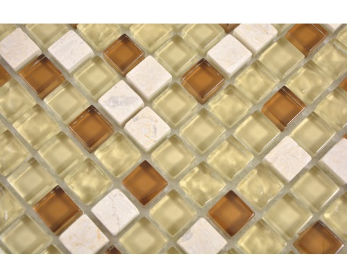 Mosaikfliesen aus Glas und Naturstein