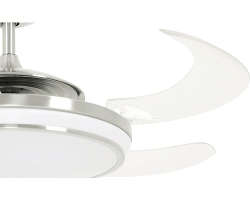 Deckenventilator mit Leuchte und Flügeln