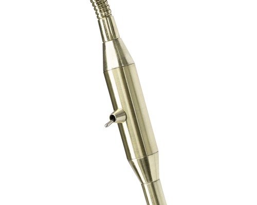 Detail einer goldenen Lampe mit Schalter