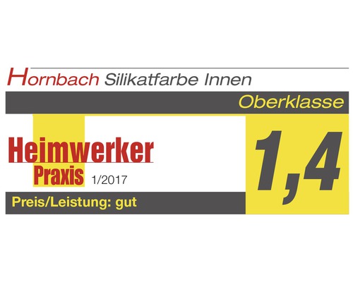 Heimwerker Praxis Auszeichnung 1.4 für Hornbach Silikatfarbe Innen