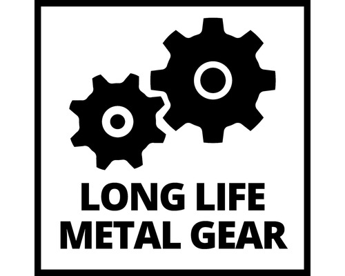 Symbol für langlebiges Metallgetriebe