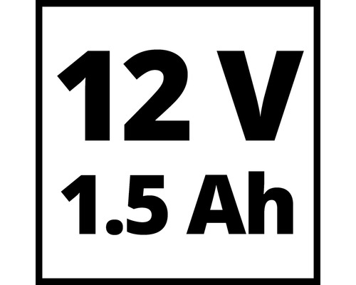12 Volt, 1,5 Amperestunden Kennzeichnung