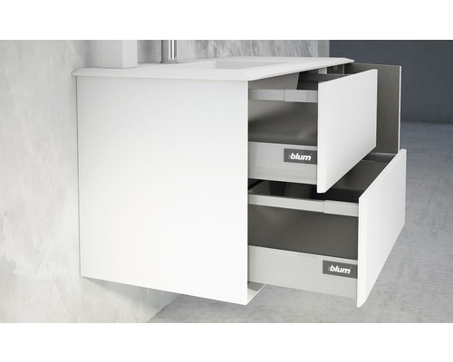 Waschtischunterschrank mit zwei offenen Schubladen