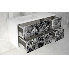 Waschtischunterschrank Baden Haus Bellagio BxHxT 70 x 51 cm x 46 cm Frontfarbe schwarz glanz 54867