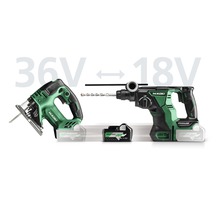 HiKoki Akku-Bohrmaschine und Stichsäge mit Akku
