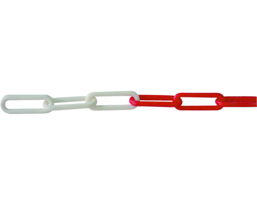 Kunststoffkette Pösamo Ø 6 mm, 30 m rot/weiß, im Beutel Kunststoffkette rot-weiß