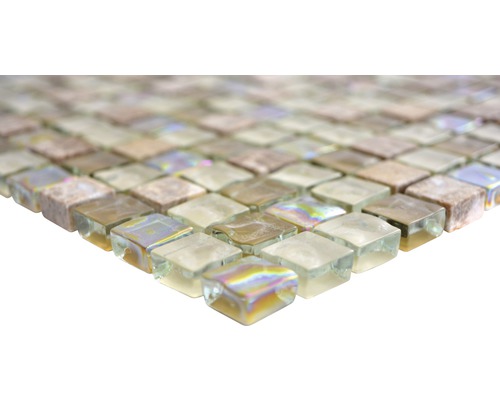 Mosaikfliese aus Glas und Stein