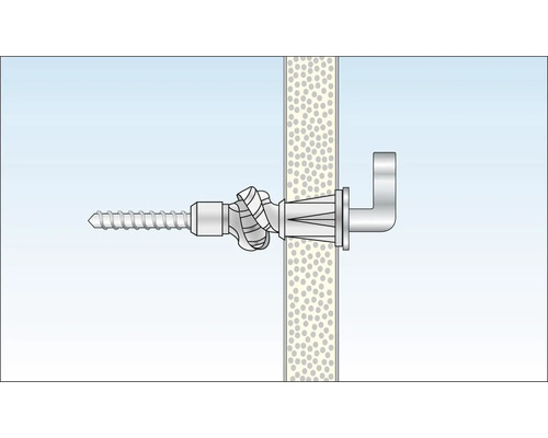 Befestigung mit Schraube in einer Wand