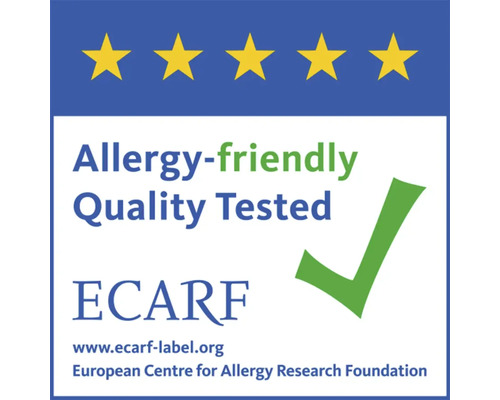 ECARF Siegel: Allergikerfreundlich, qualitätsgeprüft