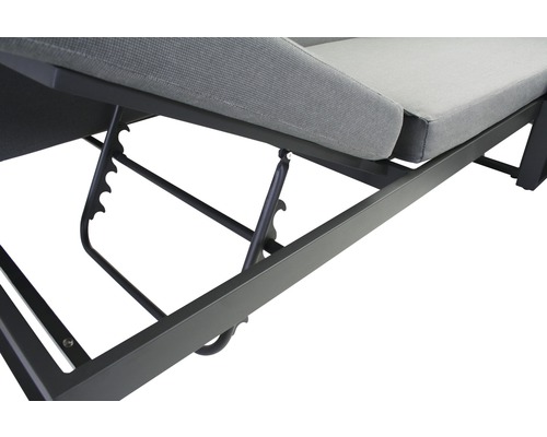 Loungeset Malaga Aluminium 5-Sitzer matt 3-teilig anthrazit | HORNBACH