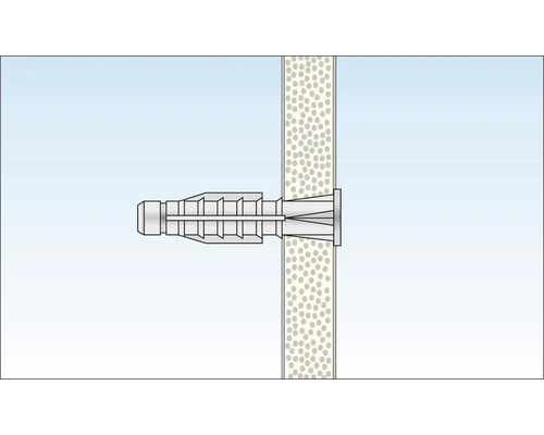 Kunststoffdübel in einer Wand