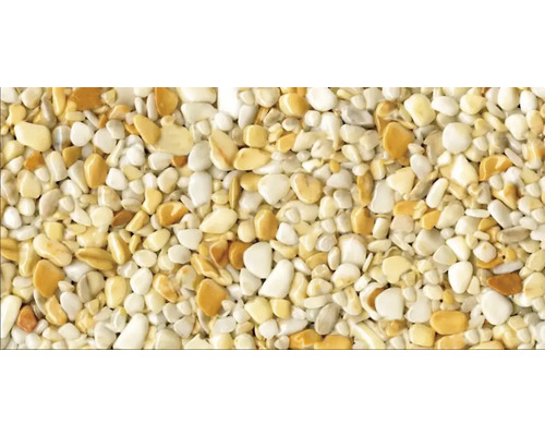 Steinteppich-Set 1 m² Ravello Groß Gelb Außenbereich - Boden Dekorativer Zierkies in Beige- und Weißtönen für den Garten- und Landschaftsbau