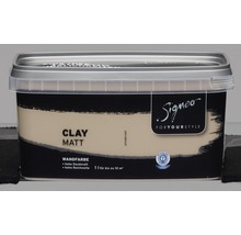 Signeo Wandfarbe Clay Matt im Eimer, 1 Liter für bis zu 10 Quadratmeter