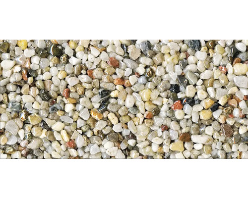 Steinteppich-Set 1 m² Ravello Mittel Natur Innenbereich - Boden Nahaufnahme einer Oberfläche mit kleinen Kieseln