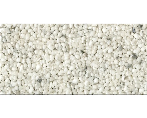 Steinteppich-Set 1 m² Ravello Mittel Weiss Außenbereich - Boden Nahaufnahme von weißen Zierkieseln