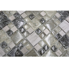 Mosaikfliese aus Glas und Stein