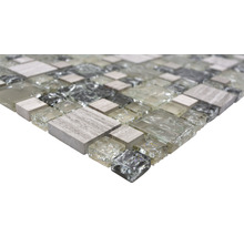 Mosaikfliese aus Glas und Naturstein