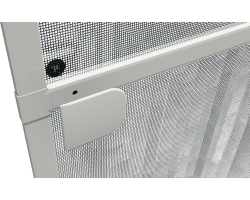 Detailansicht eines Insektenschutzgitters mit Rahmen