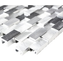 Aluminiummosaik grau/silber glänzend 30,1x30,4 cm-thumb-1