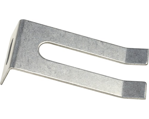 Metallklammer mit U-förmiger Aussparung und Montagewinkel