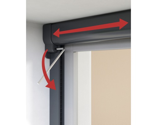 Fliegengitter Rollo 240x260 Cm – Ohne Bohren, Kinderleicht Mit Klebemontage | Insektenschutz Für Fenster, Grau