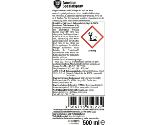 Protect Home Ameisen Spezialspray zur Bekämpfung von Ameisen und Lästlingen
