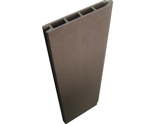 Einzelprofil Konsta Steckzaun WPC 177 x 15 cm braun Braun geformte Verbundplatte mit Hohlkammerprofil