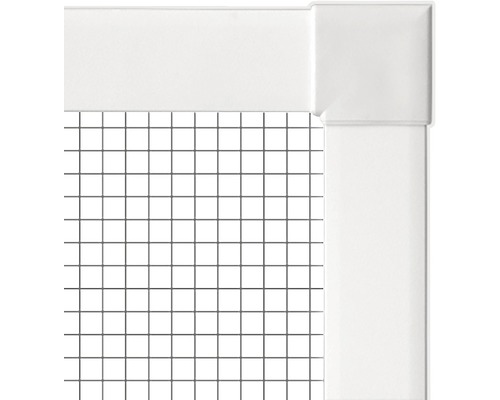 Dekorplatte mit Gittermuster und weißem Rahmen