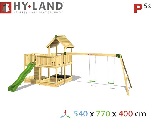 Hy-Land Spielplatz mit Rutsche und Schaukel