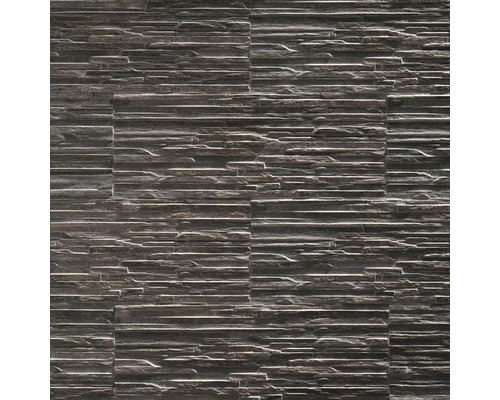 Wandverkleidung mit Steinoptik.