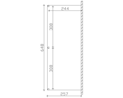 Technische Zeichnung mit Maßangaben