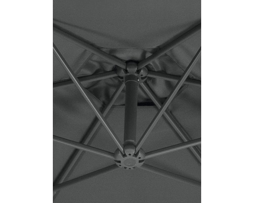 Detailansicht des Gestells eines Sonnenschirms