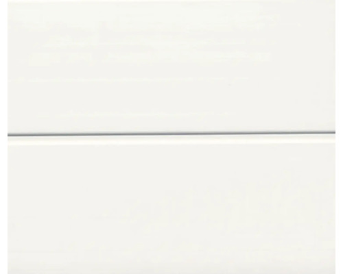 Außenpaneel Kunststoff Line 100 uni weiß 2600 x 100 x 8 mm Weiße Wandfliese
