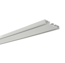 Aluminium-Vorhangschiene weiß 2-läufig 250 cm-thumb-0